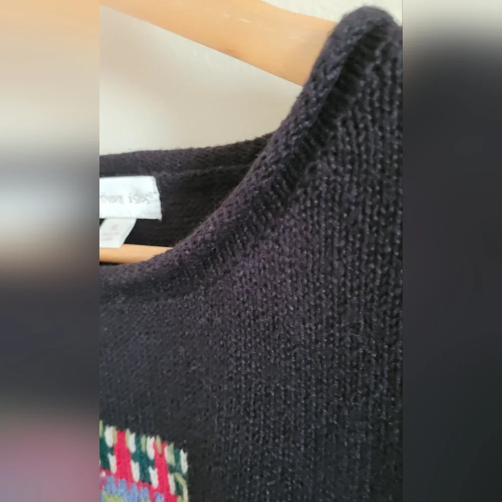 Vtg Northern Isles Ramie Blend Rolled Hem Pullover Christmas Sweater, Women's XL - Picture 4 of 12